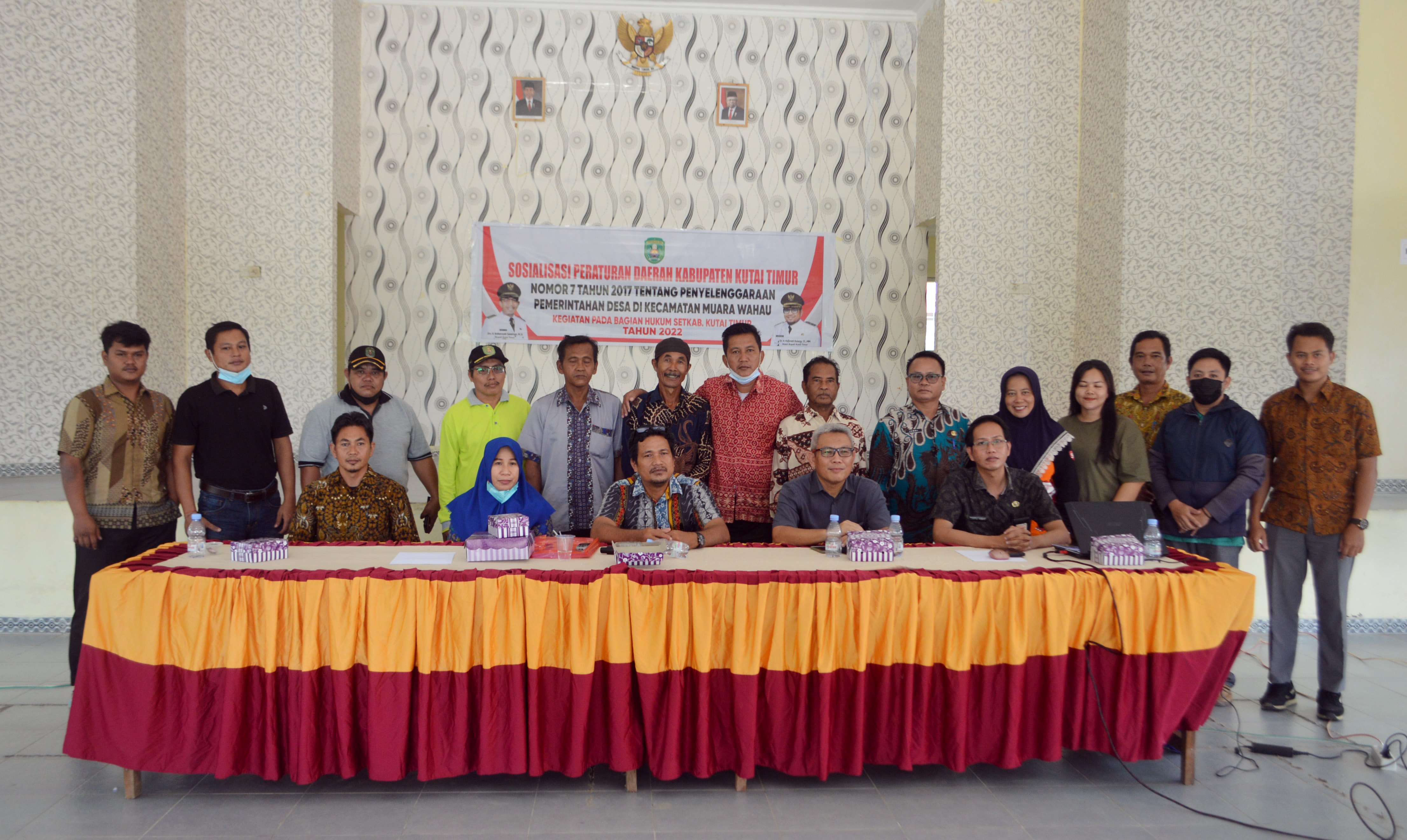 Kegiatan Sosialiasasi Peraturan Daerah Nomor 7 Tahun 2017 tentang Penyelenggaraan Pemerintahan Desa di Kecamatan Wahau